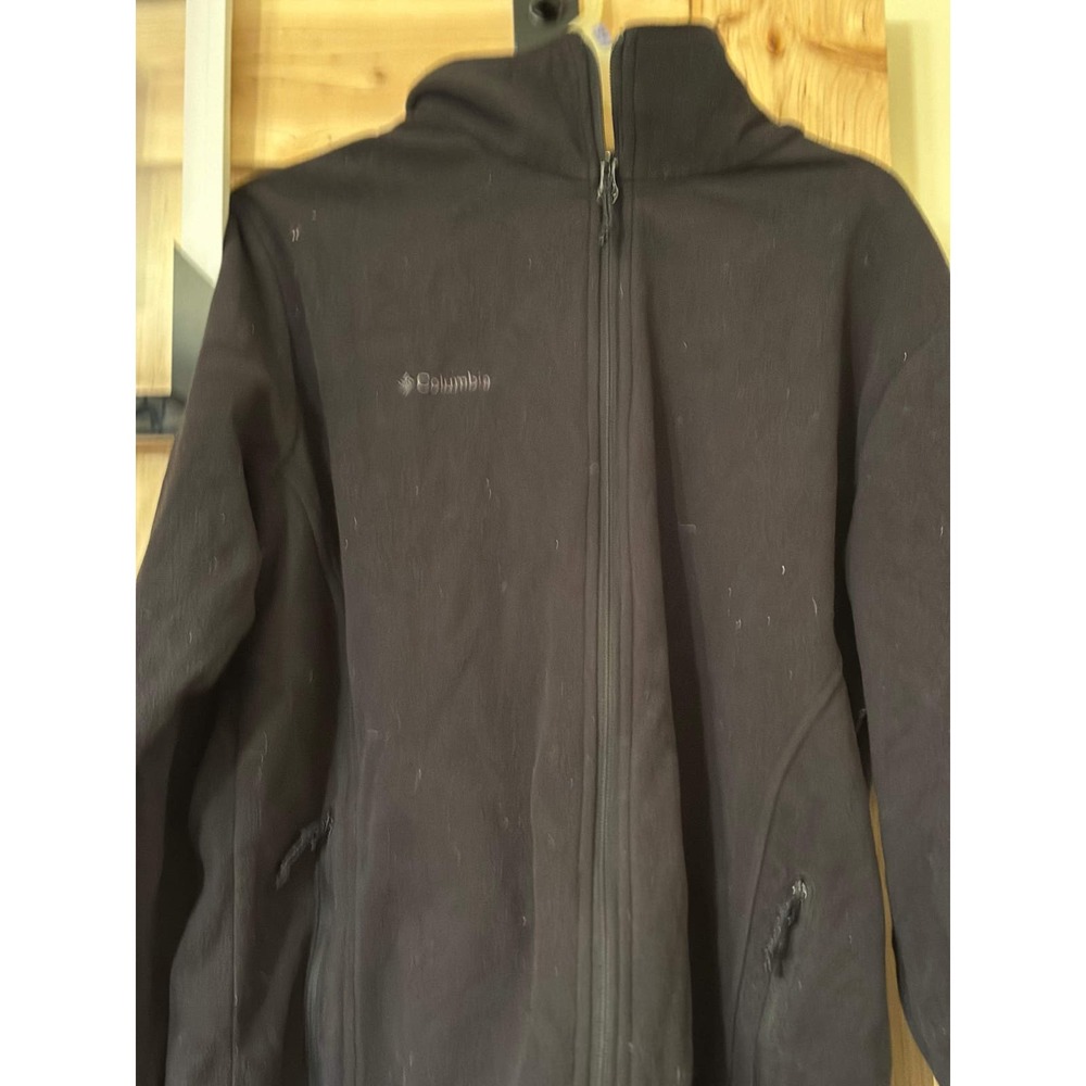 Columbia Basic Jacket Men's XL Black Fleece Long Sleeve Stand Up Collar Full Zip